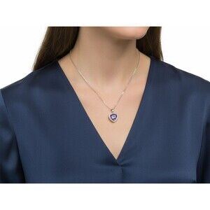 Lot of 2 Dainty Amethyst Pendant Necklaces in Sterling Silver